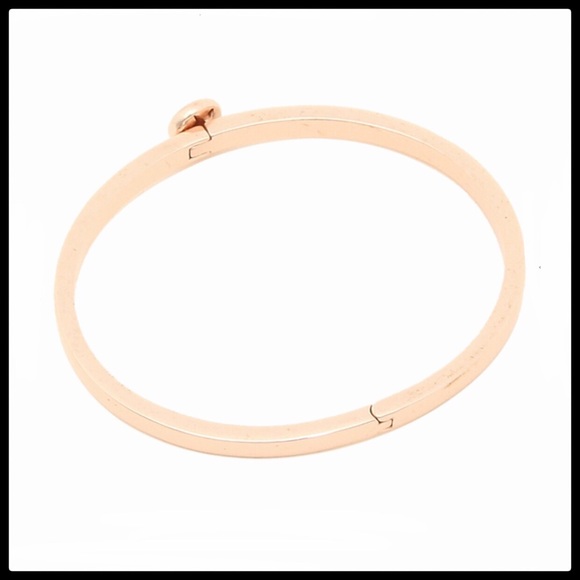 NWT Coach Signature Rose Gold Bangle Bracelet - Picture 4 of 8